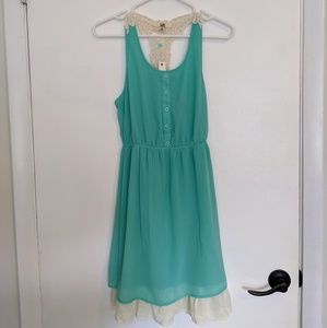 NWT YA Los Angeles Teal Knee Length Dress